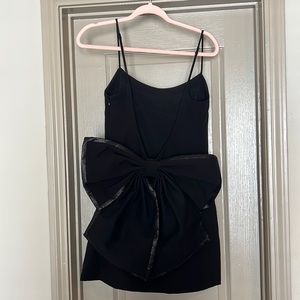 Neubyrne Dahlia Bow Back Black Mini Dress! Size M, NWT